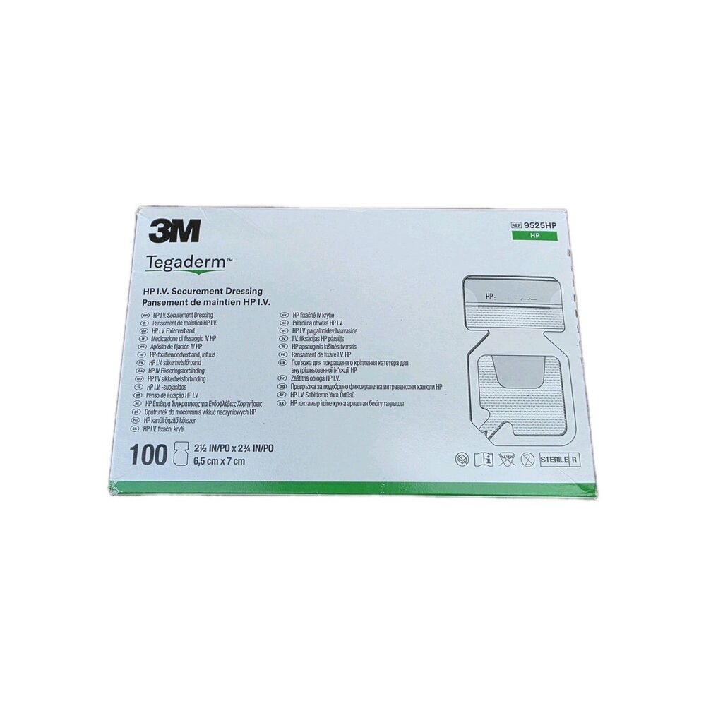 3M Tegaderm IV Transparent Film Dressing with Border 9525HP Box of 100